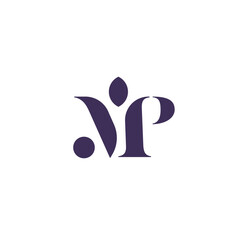 Abstract MP M P Monogram with Luxurious and Exclusive Fashion Style Logo Design Vector