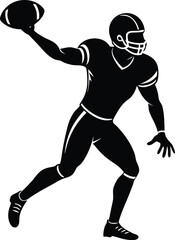 Football Player Throwing Ball Quarterback Pass