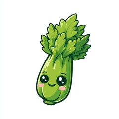 Cute Cartoon Celery Illustration