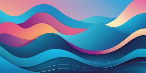 Colorful wave patterns with dynamic lines create an abstract background design