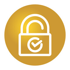 Golden Security Icons Modern Shield and Lock Designs, Vector Padlock and Protection Shield Icon Set, Digital Security and Privacy A Collection of Gold Icons, Premium Cyber security Iconography in Gold