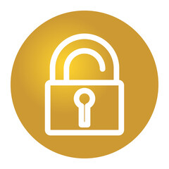 Golden Security Icons Modern Shield and Lock Designs, Vector Padlock and Protection Shield Icon Set, Digital Security and Privacy A Collection of Gold Icons, Premium Cyber security Iconography in Gold