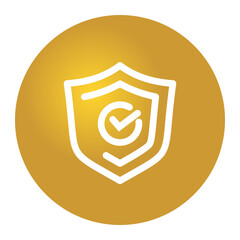 Golden Security Icons Modern Shield and Lock Designs, Vector Padlock and Protection Shield Icon Set, Digital Security and Privacy A Collection of Gold Icons, Premium Cyber security Iconography in Gold