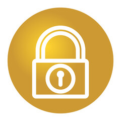 Golden Security Icons Modern Shield and Lock Designs, Vector Padlock and Protection Shield Icon Set, Digital Security and Privacy A Collection of Gold Icons, Premium Cyber security Iconography in Gold