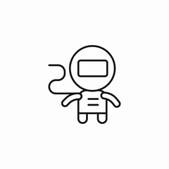welder character icon sign vector