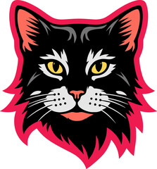 A Cute Custom Design Colorful Cat