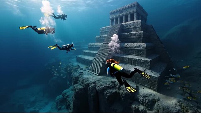Scuba diving in the ocean