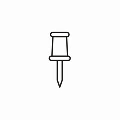 push pin icon icon sign vector