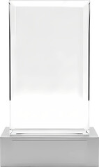 Blank Gold and Crystal Trophy Plaque for Awarding Achievement and Success