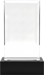 Blank Gold and Crystal Trophy Plaque for Awarding Achievement and Success