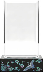 Blank Gold and Crystal Trophy Plaque for Awarding Achievement and Success