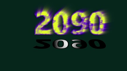 text 2090 animation colorful background and Digital Data moving on Circuit Board . Abstract high tech Artificial intelligence (AI), data mining, modern computer technology surface