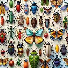 colorful insect collection