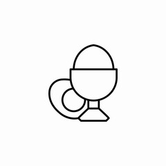 egg cup classic breakfast icon sign vector