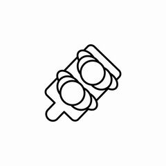 eggs breakfast serving icon sign vector