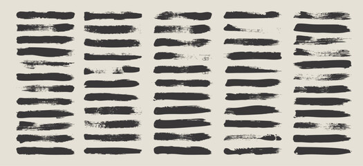 Grunge brush strokes, lines, ink smudges, hand-drawn scribble shapes. Handmade sketchy marks, acrylic stains, charcoal streaks. Paint textures, dry brush effect. Marker underline. Vector illustration