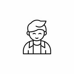 happy male actor icon sign vector