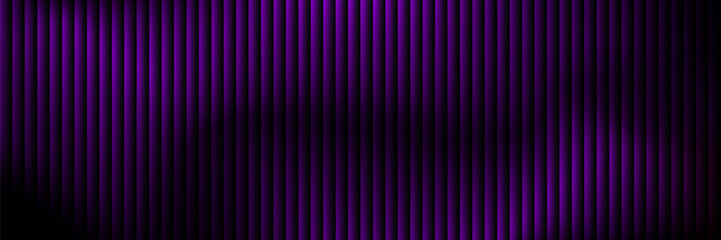 Dark gradient background with vertical ribbed stripes in violet, deep purple, and black tones. For Halloween posters, web design. Vector illustration