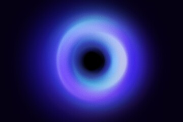Abstract black hole with glowing rings in dark space, cosmic phenomenon