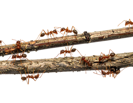 Ants marching on parallel branches