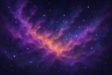 Fototapeta premium Vibrant Purple Space Nebula