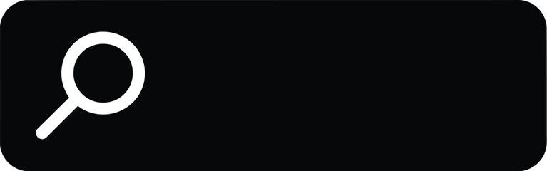 Search Bar with Magnifying Glass Icon Silhouette

