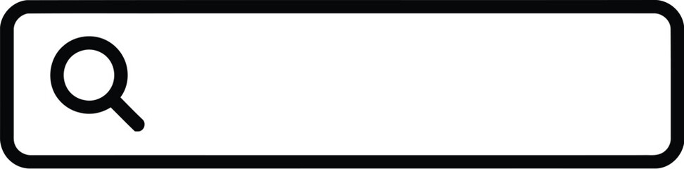 Search Bar with Magnifying Glass Icon Silhouette


