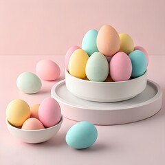 Fototapeta premium easter eggs in a bowl