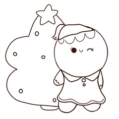 Cute Gingerbread Hands drawn PNG.