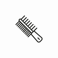 pet grooming brush icon sign vector