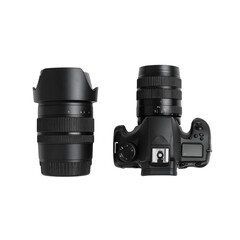  Top view isolated digital camera 