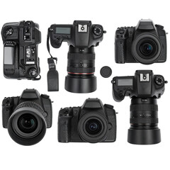  Top view isolated digital camera 