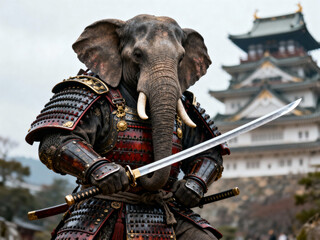 Fototapeta premium elephant warrior