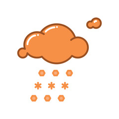 hail icon vector design template elegant style