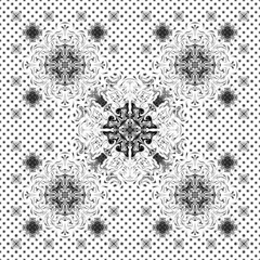 The Geometry of Elegance, A Luxurious Tapestry of Obsidian and Ivory, Where Tile, Texture, and Timeless Pattern Converge.