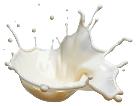 PNG Dynamic milk splash isolated background - Powered by Adobe