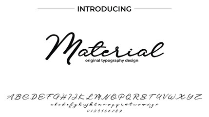 Material - Elegant Script Font for Smooth Handwritten Design and Creative Typography