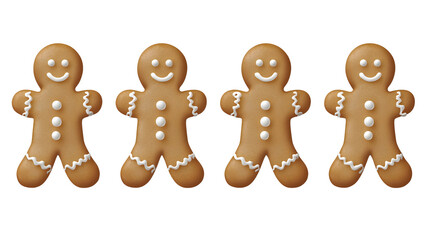 Handmade Christmas gingerbread man, Christmas gift, cutout, png image, transparent image