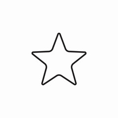 simple outline star icon sign vector