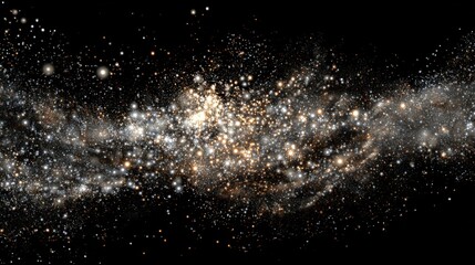 Obraz premium Swirling Cosmic Cluster Showcasing Stars and Galaxies in Deep Space at High Resolution Enhancing the Beauty of the Universe