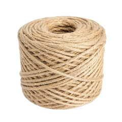 Obraz premium Jute rope isolated on transparent background 