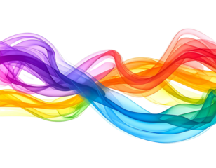Abstract rainbow ribbons flowing (1)