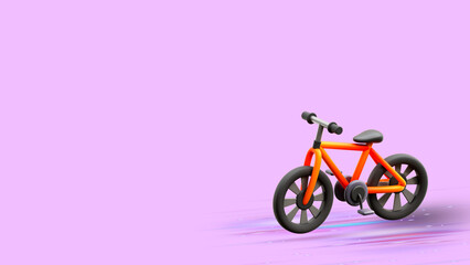 kids 3D bike with light background