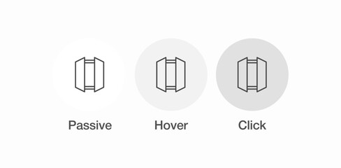 double folding door icon sign vector