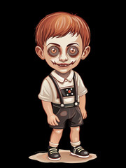 bambino mascherato per  Halloween, zombie, Dracula, vampiro 01