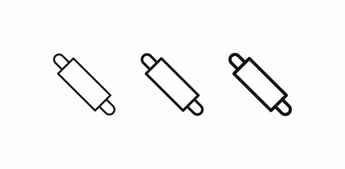three rolling pins icon sign vector
