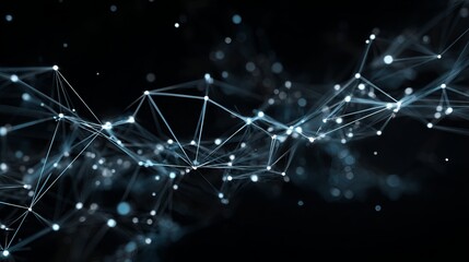 Dynamic network connections illuminate abstract digital cyberspace, representing global communication and data flow.