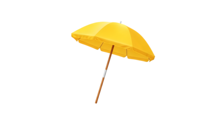 yellow umbrella isolated on white