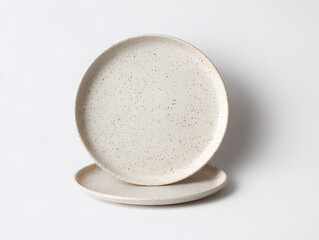 Minimalist ceramic side plate with speckled finis