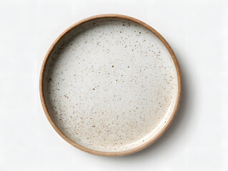 Minimalist ceramic side plate with speckled finis